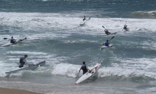 Dolphin Coast Day 2 - single surf ski start 